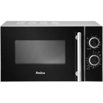 Amica AMGF20M1GS mikroviļņu krāsns ar grilu, 20 L, 700 W, melna/sudraba