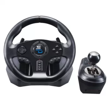 Stūre + Pedāļi Subsonic GS850-X Melns 270° pagrieziena leņķis USB