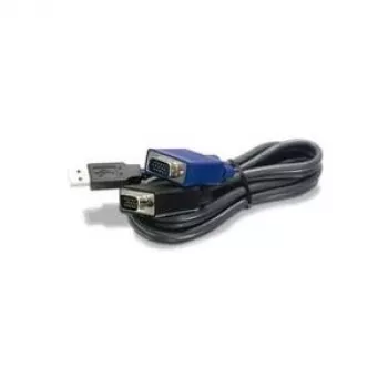 KVM kabelis Trendnet TK-CU06 1.8m USB VGA melns