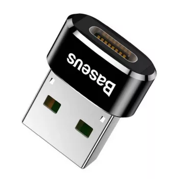 Baseus USB vīrišķais uz Type-C sievišķo adapteris melns