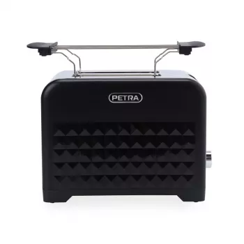 Toasteris Petra PT6104BVDE 2 šķēlēm, melns, regulējama grauzdēšanas pakāpe, izņemama drupatu paplāte