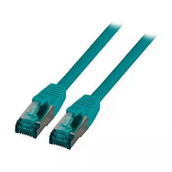 EFB-Elektronik RJ45 savienojuma kabelis Cat.6A S/FTP LSZH Zaļš 0,15m