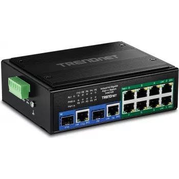 Industriālais Gigabitu slēdzis TRENDnet TI-BG108 — 10 porti, 400W PoE++