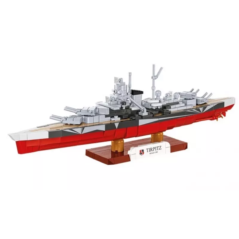 Konstruktors Cobi Kaujas kuģis Tirpitz 593 daļas, mēroga modelis
