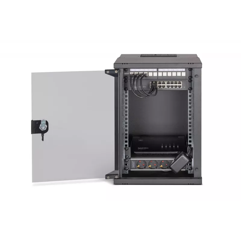 Sienas stiprinājuma slēdzis Digitus DN-49103-SET 9U 315 x 300 mm Melns