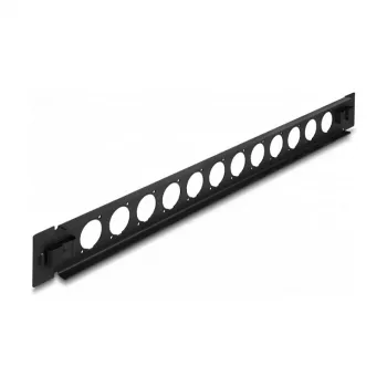 Patch panel DeLOCK 19 collu D-Type 12 portu bezinstrumentu melns