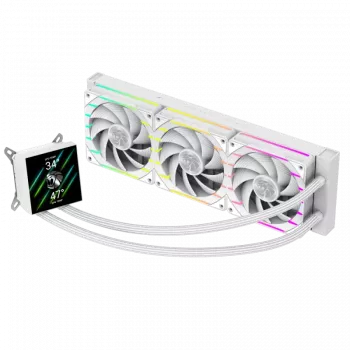 Gamemax HAILSTORM 360 LCD WH | Šķidruma dzesēšanas sistēma CPU | Balta