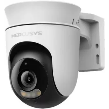 IP drošības kamera MERCUSYS MC500 1080p WDR Wi‑Fi āra spuldzes tips IP65 PoE/DC 2‑virzienu audio 340° panoramēšana 9x optiskais tālummaiņa