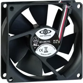 Inter-Tech 88885181 datora korpusa ventilators 8 cm Melns (88885181)