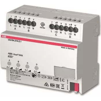 ABB UD/S4.210.2.1 LED-Dimmer 4 x 210 W/VA, KNX REG-Universāls