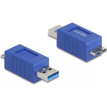 DeLOCK 67214 Pārveidotājs USB Type-A uz USB Micro-B Zils