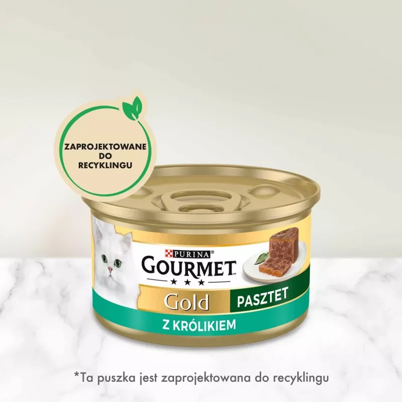 Slapjā kaķu barība Gourmet pâtē ar trusi 85 g