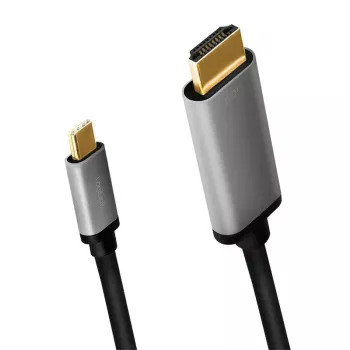 LogiLink CUA0101 USB 3.2 Gen1 Type-C uz HDMI-A kabelis 1,8m Pelēks Melns