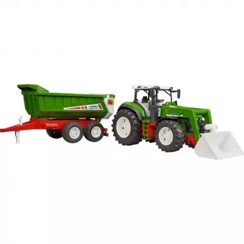 Priekšējā iekrāvēja izgāšanas piekabe BRUDER BR-03452 Tractor Roadmax — rotaļu pielikums, saderīgs ar Roadmax traktoriem