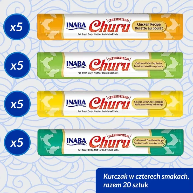 INABA Churu Variety box Chicken - kaķu gardumi - 20 x 14g