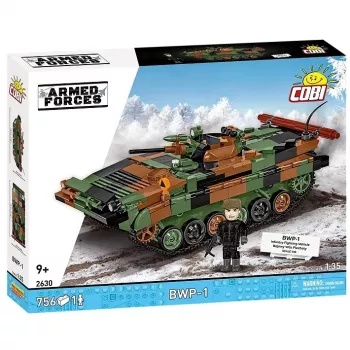 Būvkomplekts Cobi Armed Forces BWP-1 2630 — Polijas/Ukrainas amfībijas kājnieku kaujas mašīnas modelis