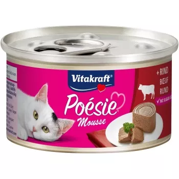 Vitakraft Poésie Mousse liellopu gaļa 85 g - mitrā barība kaķiem, putas, pilnvērtīga barība