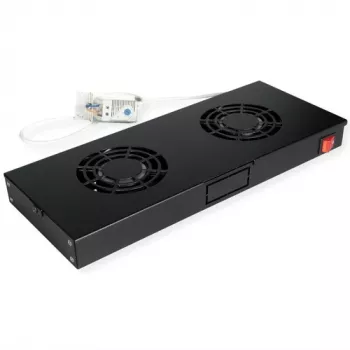 Ventilatoru bloks ROLINE 26.21.0271 — 19 collu dzesēšanas modulis ar 2 ventilatoriem un termostatu