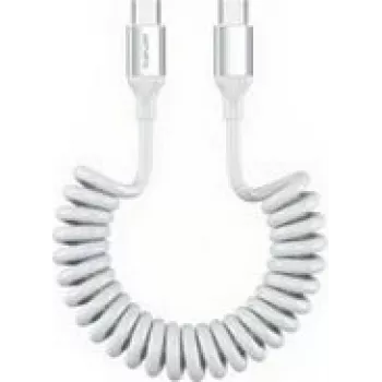 4smarts USB-C spirālveida kabelis 100W Balts (4S541600)
