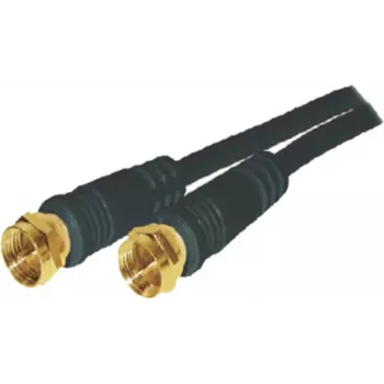 Koaksiālais kabelis S/CONN 80092-G-128CP-S 1,5 m F-veida Melns