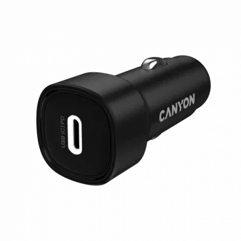 Auto lādētājs CANYON OnDrive 30 PD 30W USB-C Melns
