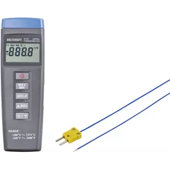 VOLTCRAFT K101 + TP 202 temperatūras mērīšanas instruments -200 līdz +1370 °C, K tipa zonde