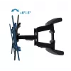 TV sienas stiprinājuma rāmis ESPERANZA ERW021 40–85 collu plakanajiem televizoriem, metāls, slīpums, 6–50 cm attālums, 68 kg kapacitāte, VESA 200x100–600x500 mm
