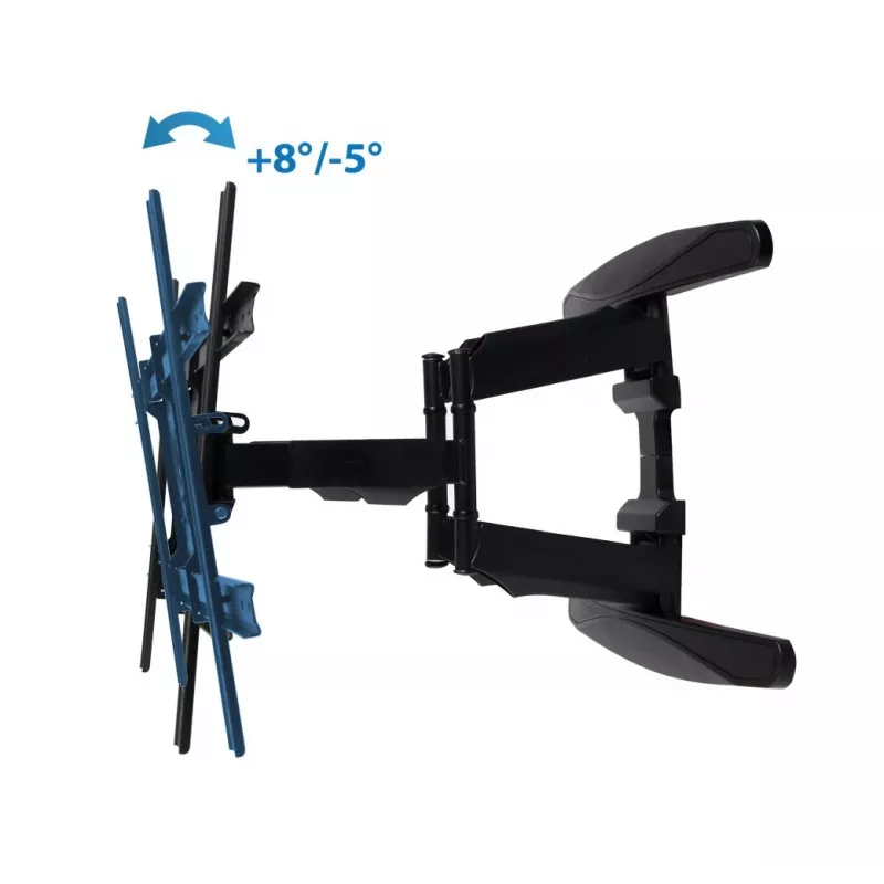 TV sienas stiprinājuma rāmis ESPERANZA ERW021 40–85 collu plakanajiem televizoriem, metāls, slīpums, 6–50 cm attālums, 68 kg kapacitāte, VESA 200x100–600x500 mm