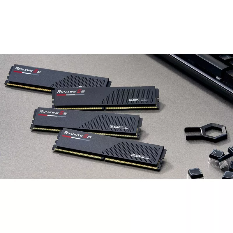 G.Skill Ripjaws S5 64 GB (2x 32 GB) DDR5-5600 Dual-Kit, atmiņa, melna, F5-5600J3636D32GX2-RS5K, Intel XMP