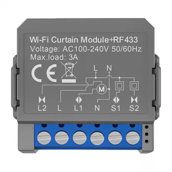 Avatto CSM16-RF-1 viedais aizkaru modulis ar Wi‑Fi un RF vadību