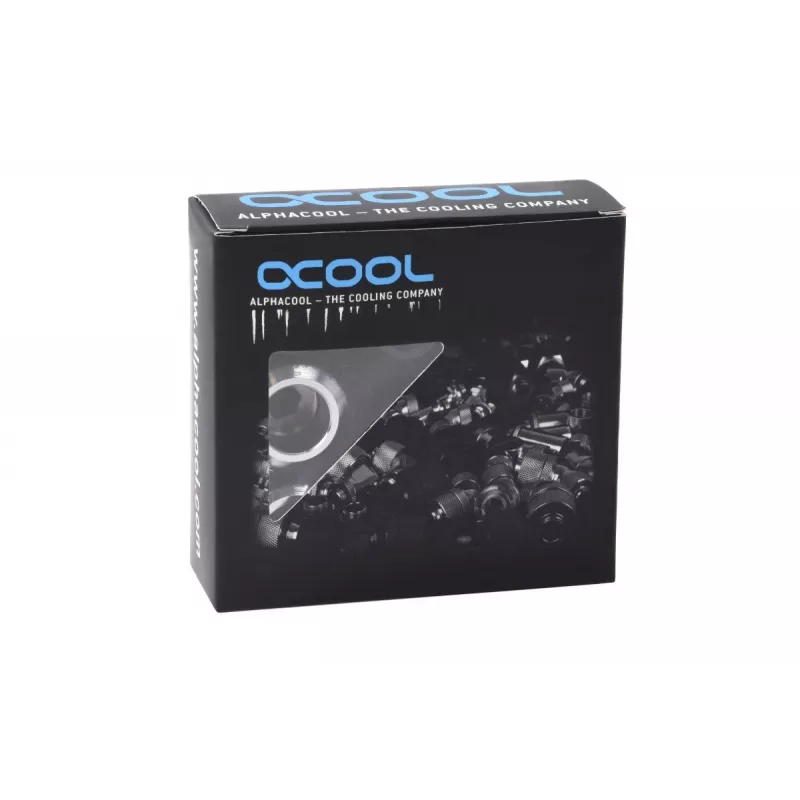 Savienotāju komplekts Alphacool 17474 — misiņš hromēts, Ø 22 mm, augstums 20 mm
