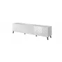 RTV skapis ABETO 200x42x52 balts/glancēti balts