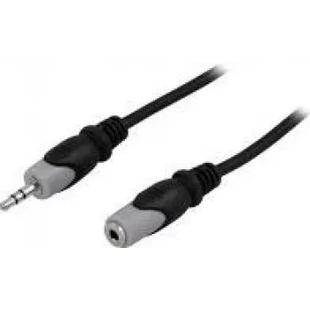 Audio kabelis Deltaco MM-164 15m 3.5mm Melns Pelēks