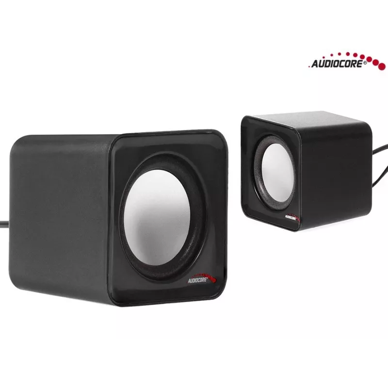 2-virzienu datora skaļrunis Audiocore AC870 B — 3 W RMS, vadu USB barošana, 3.5 mm ieeja, 2.0 kanāli