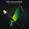 Lightning–USB A kabelis Green Cell KABGC12, 2 m, melns
