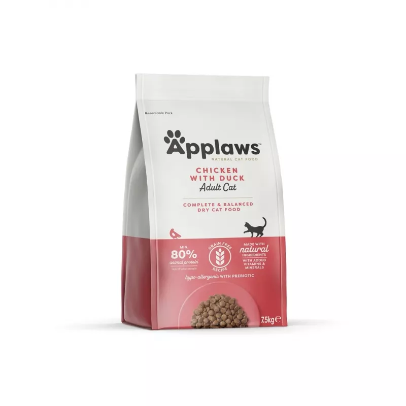 APPLAWS Chicken with duck - sausā barība kaķiem - 7,5kg