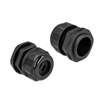 Kabeļa blīvslēgs DeLOCK 60391 Melna Plastmasa 2 gab.