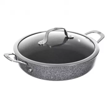 Dziļā cepšanas panna ar 2 rokturiem BALLARINI Salina Granitium 24 cm 75002-811-0