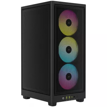 Corsair 2000D Black Mini-ITX korpuss ar RGB AIRFLOW, bez barošanas bloka