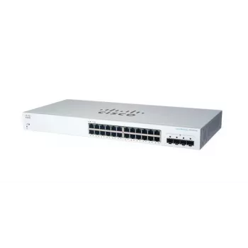 Pārvaldāms L2 Gigabit Ethernet slēdzis Cisco CBS220-24T-4G — 24x 10/100/1000 RJ-45, 4x SFP, 1U, 56 Gbit/s