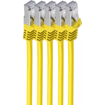 Tīkla kabelis ShiverPeaks BS75513-Y-SET5 3m Cat7 S/FTP dzeltenā krāsā