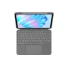 Logitech Combo Touch tastatūras maciņš iPad Air, QWERTY UK angļu, Smart Connector, pelēks