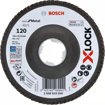 Slīpēšanas disks Bosch X-LOCK X571 BEST FOR METAL