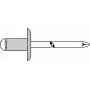 Aklā kniede GESIPA 5×8 mm lielā galva K14 KS materiālam 2.5–4.5 mm, iepakojums 250 gab.