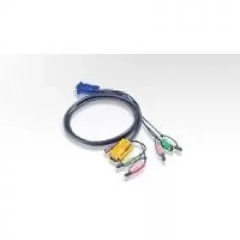 ATEN KVM kabelis - 15 kontaktu SPHD (Tēviņš) - PS/2, 6 kontaktu, HD-15 (Tēviņš) - 5 m (2L-5305P)