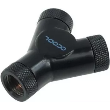 Alphacool HF Y-Savienotājs - G1/4 Grozāms - 3x Iekšējā Vītne - Deep Black (17066)