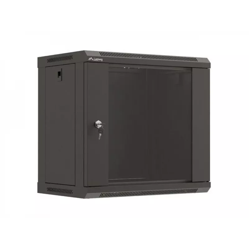 Pie sienas montējams tīkla skapis LANBERG WF03-5309-10B, 9U, 500×350×540 mm, max slodze 60 kg, melns