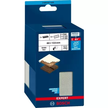 Slīpēšanas tīkls Bosch 2608901635 putekļu samazināšanai kokam un drywall, Velcro saderīgs