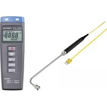 VOLTCRAFT K102 + TP 206 temperatūras mērīšanas instruments -200 līdz +1370 °C, K tipa zonde