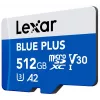 MicroSDXC atmiņas karte Lexar BLUE PLUS 512 GB, UHS‑I, nolasīšana 170 MB/s, U3/V30